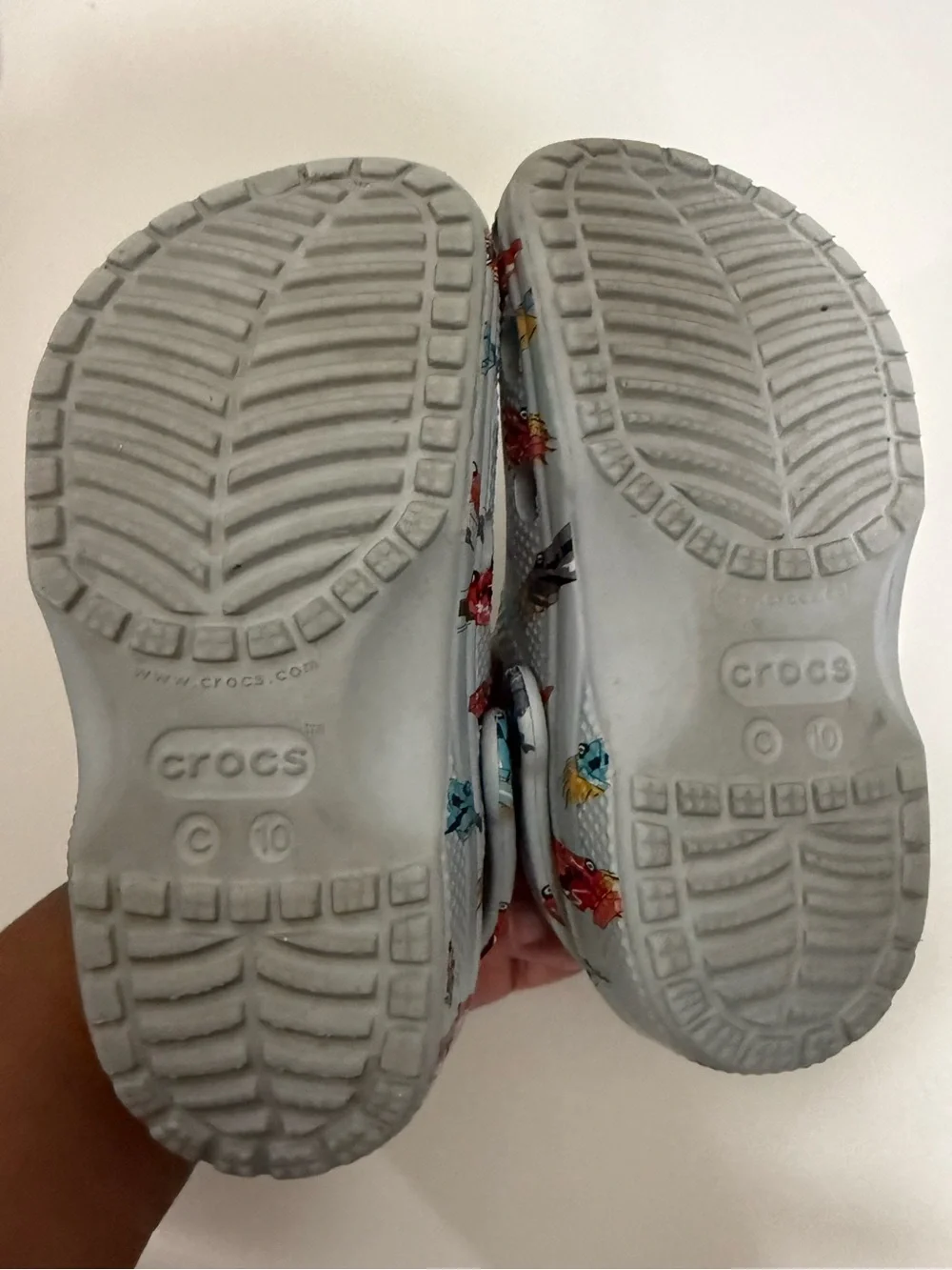 CROCS Kids Light Gray Racing Car Sandals